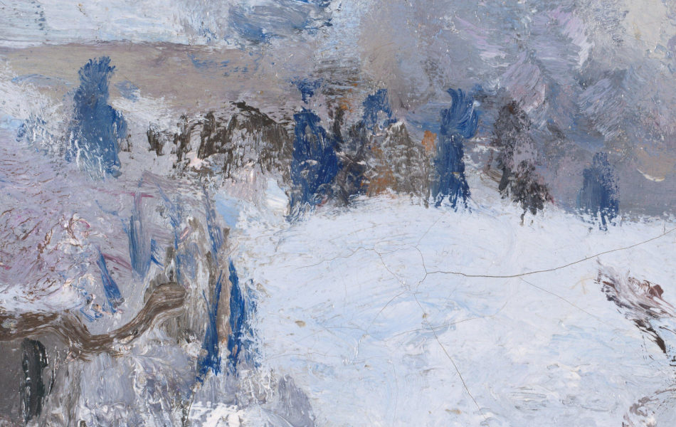 Snow-covered road and figures (Snow at Argenteuil)